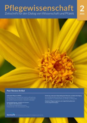 Aktuelle Ausgabe der Zeitschrift Pflegewissenschaft