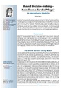 Shared decision-making – Kein Thema für die Pflege? Ein internationaler Überblick