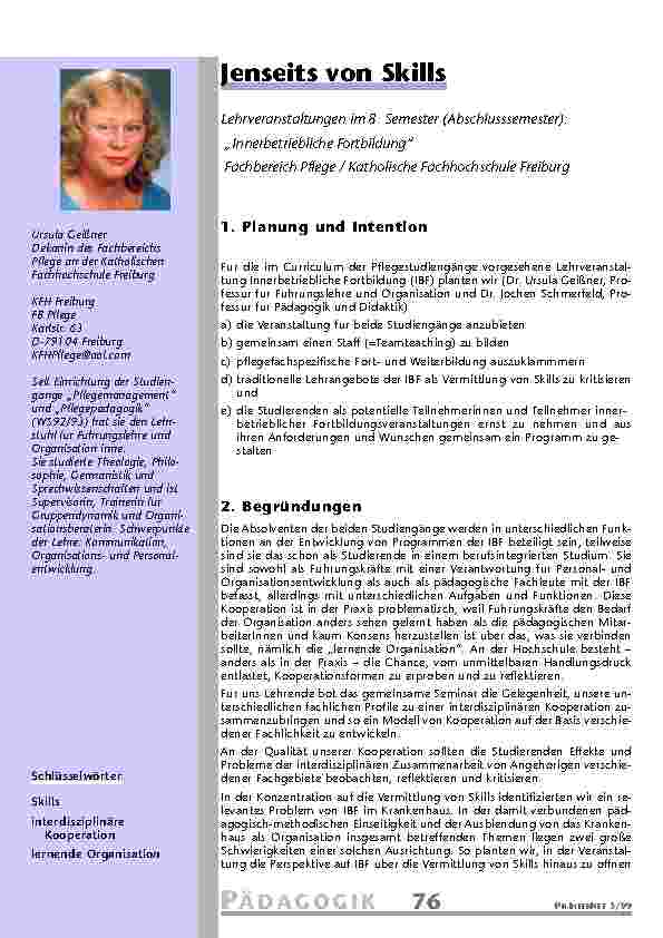Jenseits von Skills