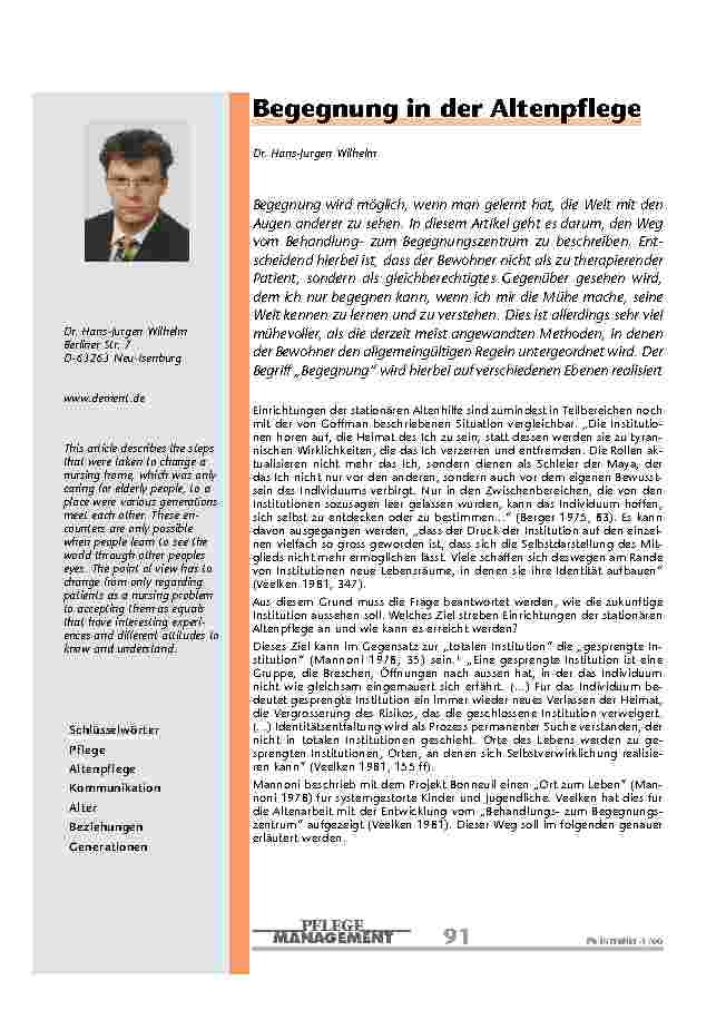 [doc_200992] Begegnung in der Altenpflege