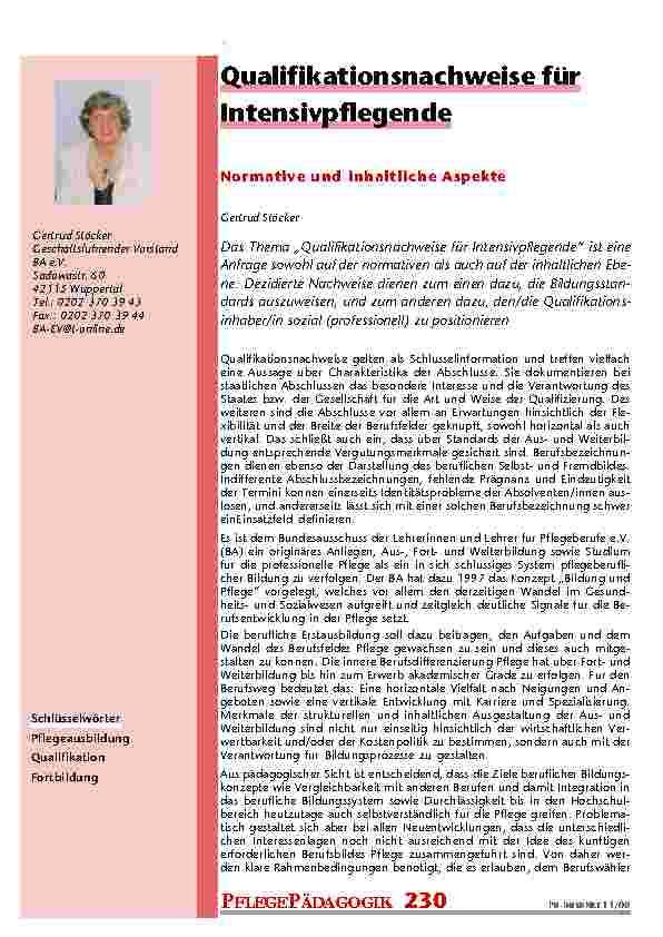 [doc_200955] Qualifikationsnachweise für Intensivpflegende