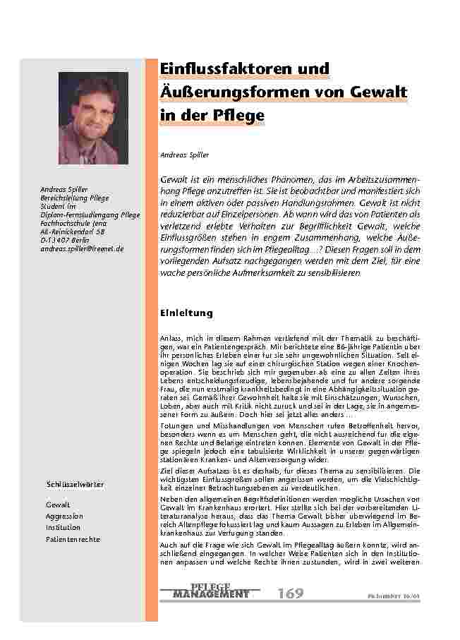 [doc_200879] Einflussfaktoren und Äußerungsformen von Gewalt in der Pflege
