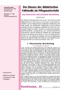 Der Einsatz der didaktischen Fallstudie im Pflegeunterricht