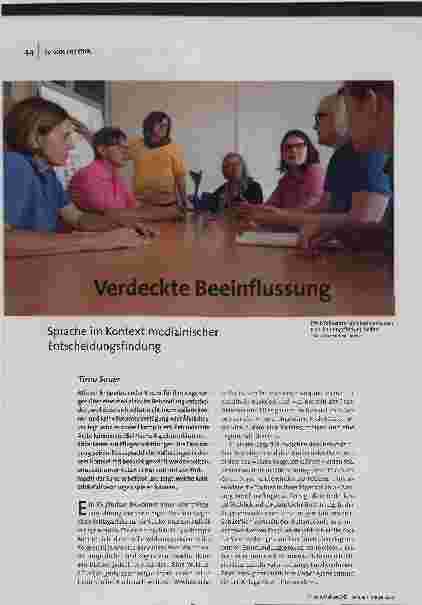 [doc_193645] Verdeckte Beeinflussung. Sprache im Kontext medizinischer Entscheidungsfindung.