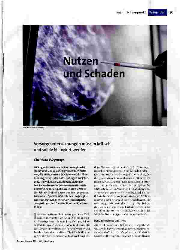 Nutzen und Schaden
