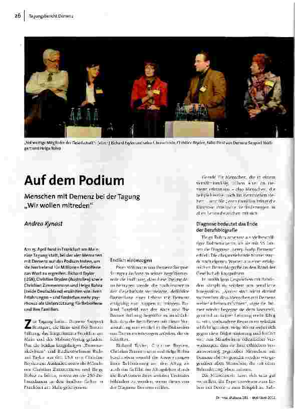 Auf dem Podium