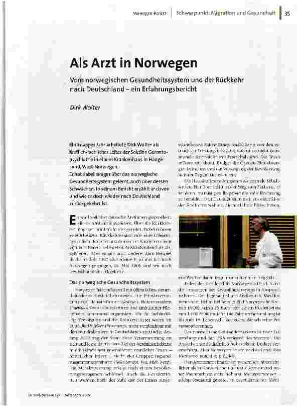 Als Arzt in Norwegen
