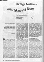 Richtige Ansätze - mit Haken und Ösen