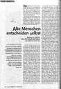 Alte Menschen entscheiden selbst