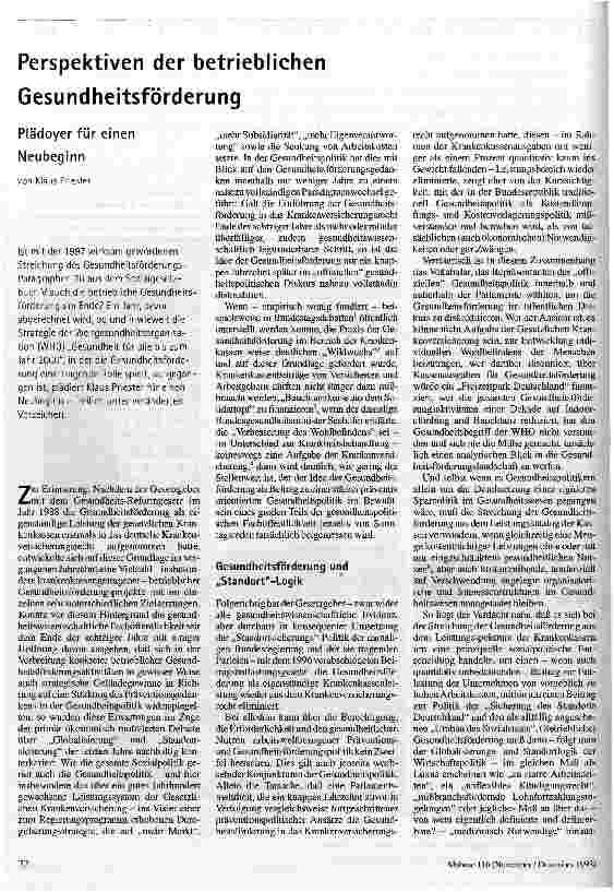 [doc_47946] Perspektiven der betrieblichen Gesundheitsförderung Plädoyer für einen Neubeginn