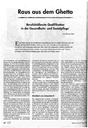 Raus aus dem Ghetto Berufsfeldbreite Qualifikation in der Gesundheitsund Sozialpflege