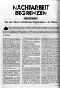 Nachtarbeit begrenzen Auf dem Weg zu schichtarmen Arbeitszeiten in der Pflege