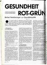 Gesundheit Rot-Grün Berliner Vereinbarungen zur Gesundheitspolitik