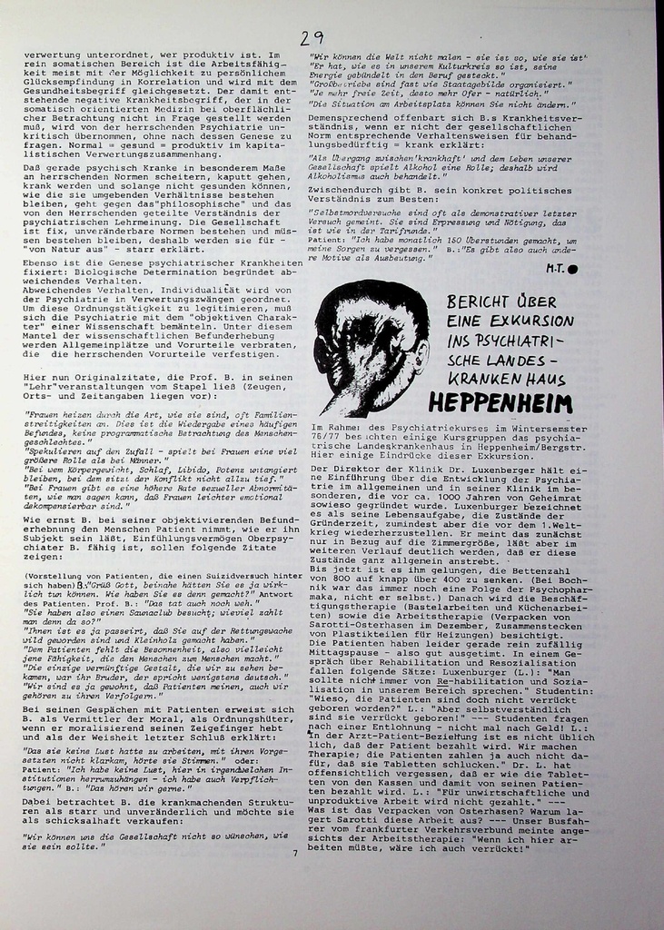 Bericht über eine Exkursion ins Psychiatrische Landeskrankenhaus Heppenheim – Zeitschrift für alle Gesundheitsberufe