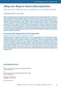 Alltag nach allogener Stammzelltransplantation. Die Sicht der Patientinnen und Patienten im Familienumfeld