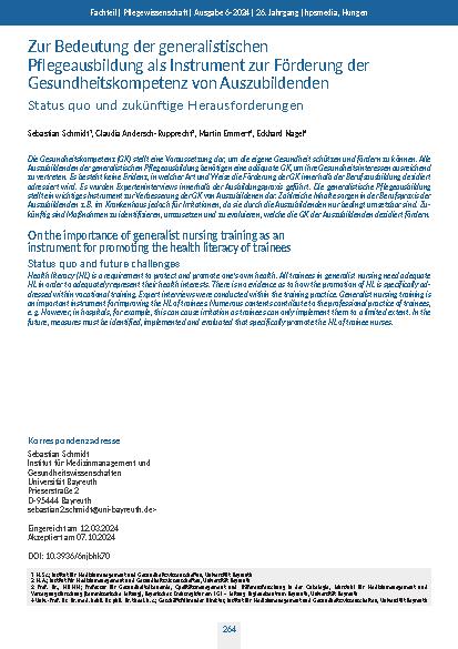 Pflegebildung