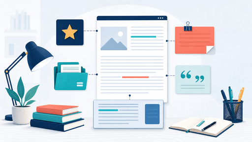 Favoriten, Reader, Notizen, Exzerpte und Zitate